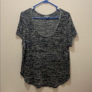 Gray and black short sleeve tee shirt